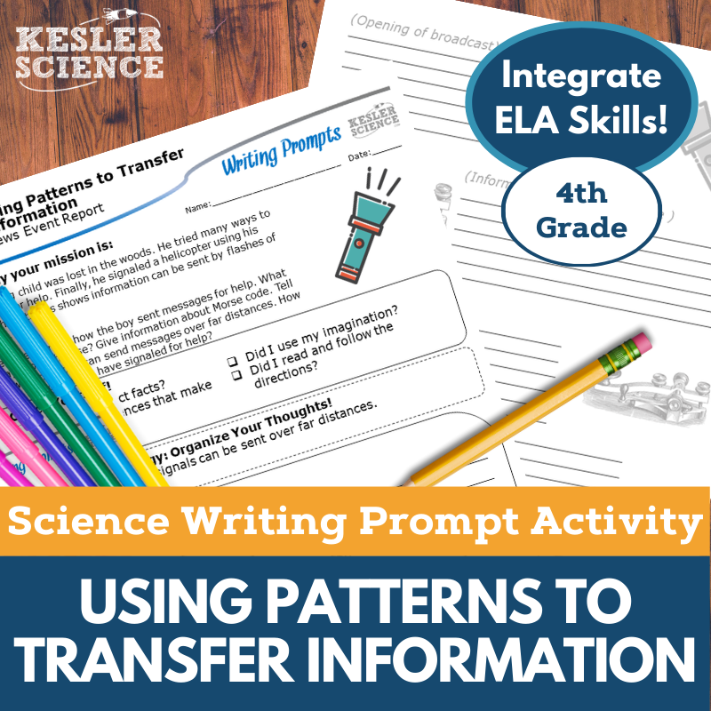 Writing Prompts - Using Patterns to Transfer Information - 4th Gr NGSS