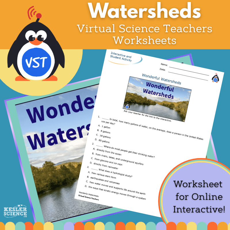 Watersheds Worksheet & Crossword - VST