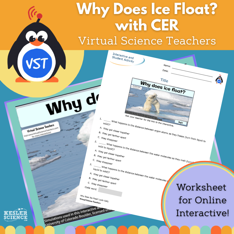 Why Does Ice Float? Worksheet with CER - VST