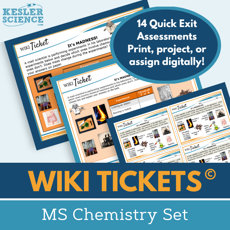 MS Chemistry Set - Exit Tickets