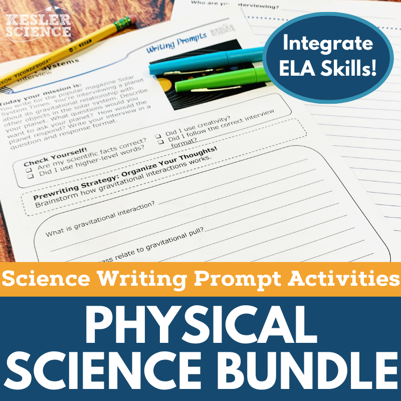 Writing Prompts - Physical Science Bundle - MS 6-8