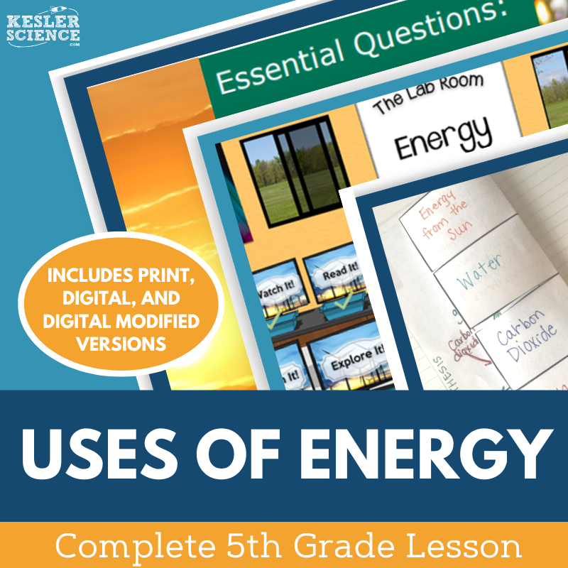 Uses of Energy - Complete Lesson Plan - 5th Grade