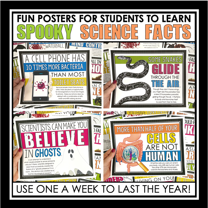 Science is Spooky - Bulletin Board Classroom Posters for Halloween