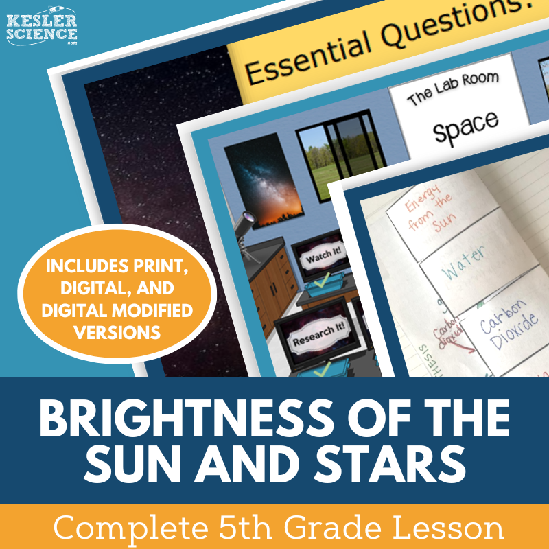 Brightness of the Sun & Stars - Complete Lesson Plan - NGSS-5-ESS1-1 ...