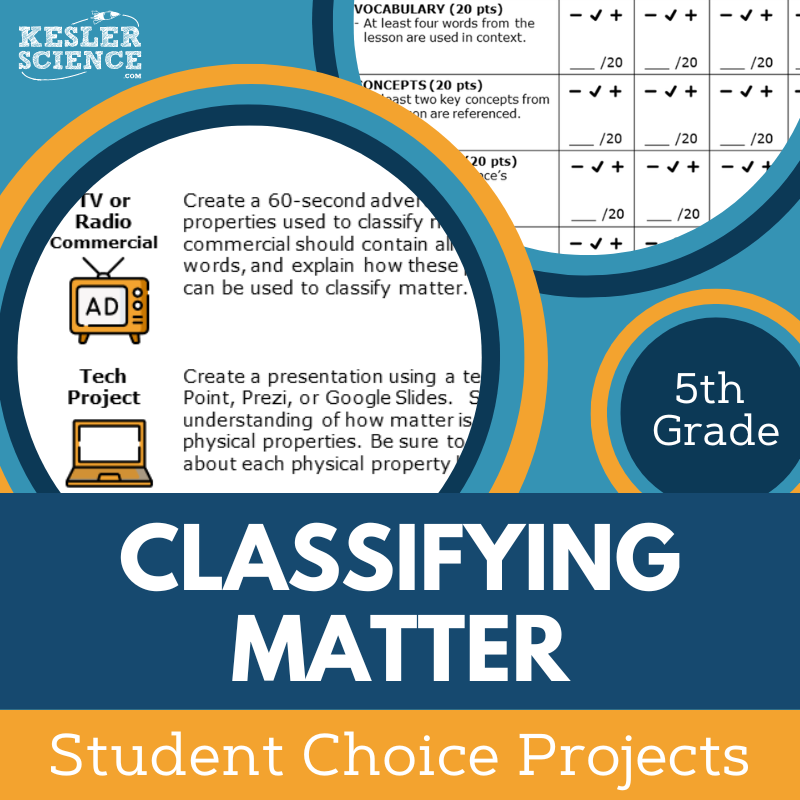 Classifying Matter - Student Choice Projects - 5th Grade