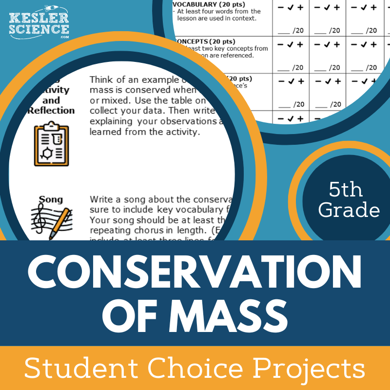 Mass Project Conservation of Mass - Student Choice Projects - NGSS-5-PS1-2 – Kesler ...