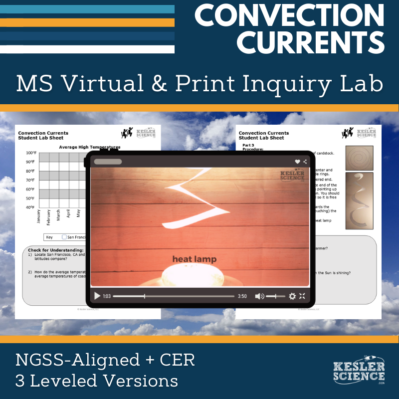 Convection Currents Digital Inquiry Lab - NGSS MS ESS2-6