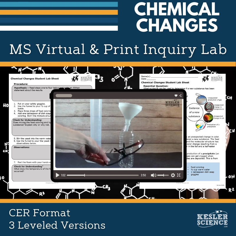 Chemical Changes Digital Inquiry Lab - MS 6-8