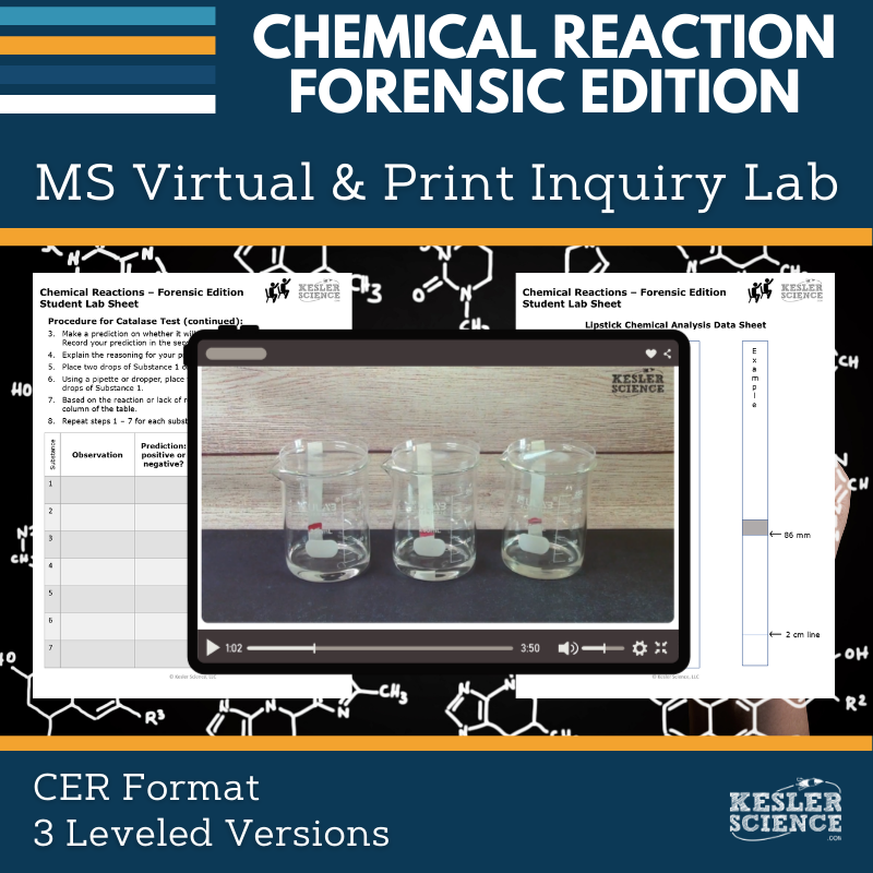 Chemical Reaction-Forensic Edition Digital Inquiry Lab - MS 6-8