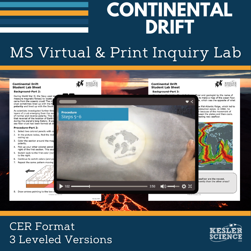 Continental Drift Digital Inquiry Lab - MS 6-8