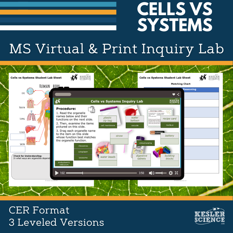 Cells vs Systems Digital Inquiry Lab - MS 6-8