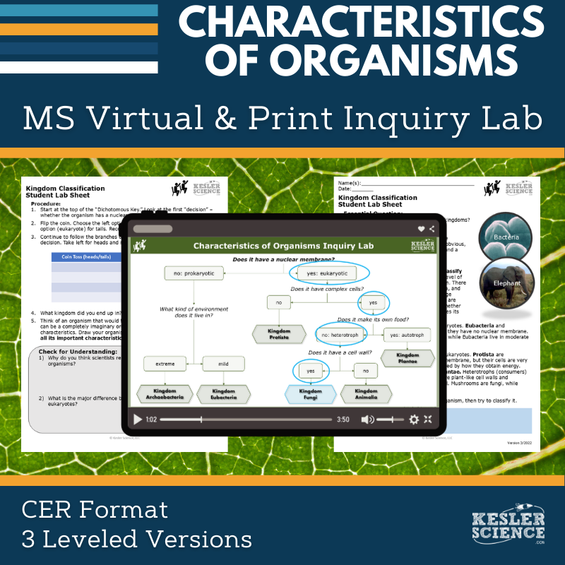 Characteristics of Organisms Digital Inquiry Lab - MS 6-8