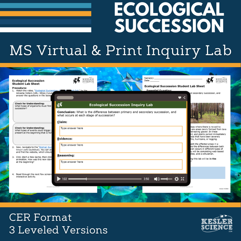 Ecological Succession Digital Inquiry Lab - MS 6-8
