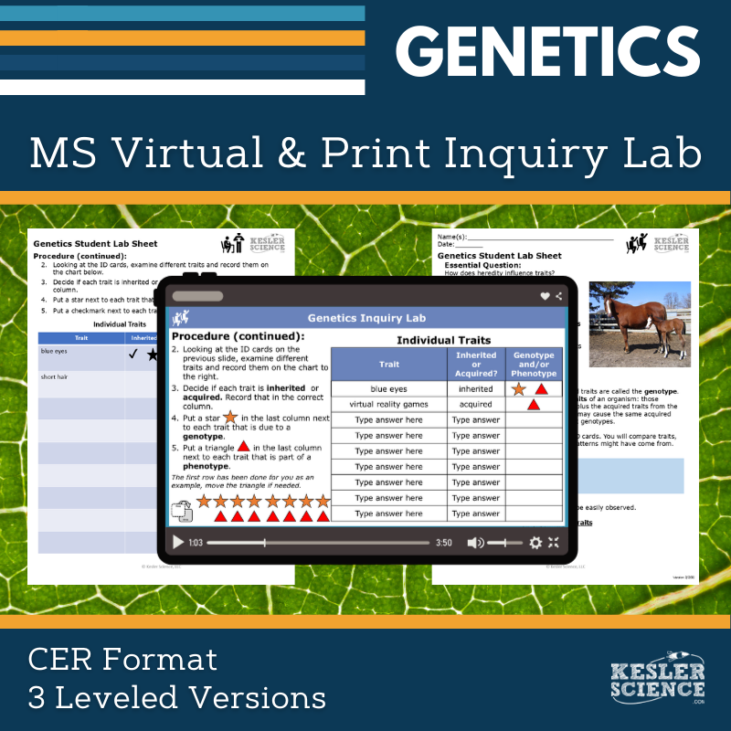 Genetics Digital Inquiry Lab - MS 6-8