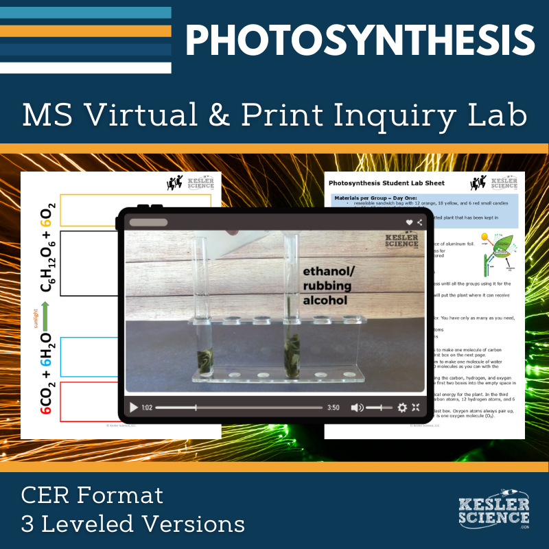 Photosynthesis Digital Inquiry Lab - MS 6-8