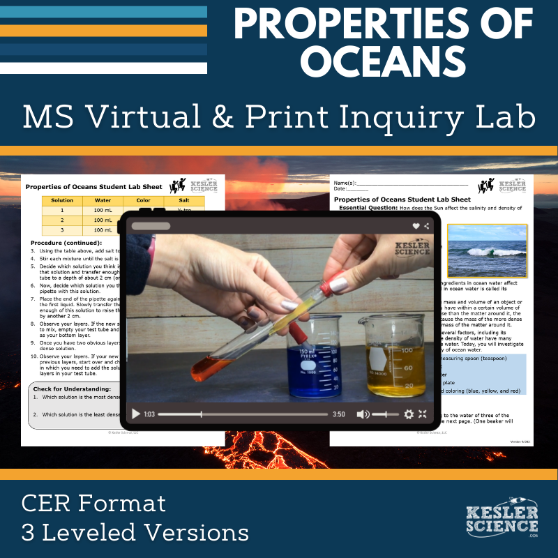 Properties of Oceans Digital Inquiry Lab - MS 6-8