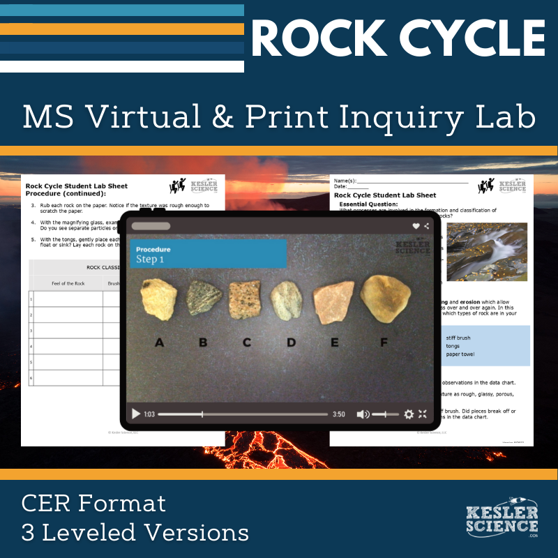 Rock Cycle Digital Inquiry Lab - MS 6-8