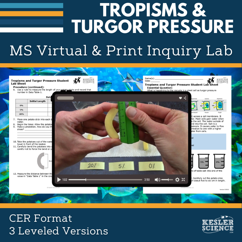Tropisms & Turgor Pressure Digital Inquiry Lab - MS 6-8