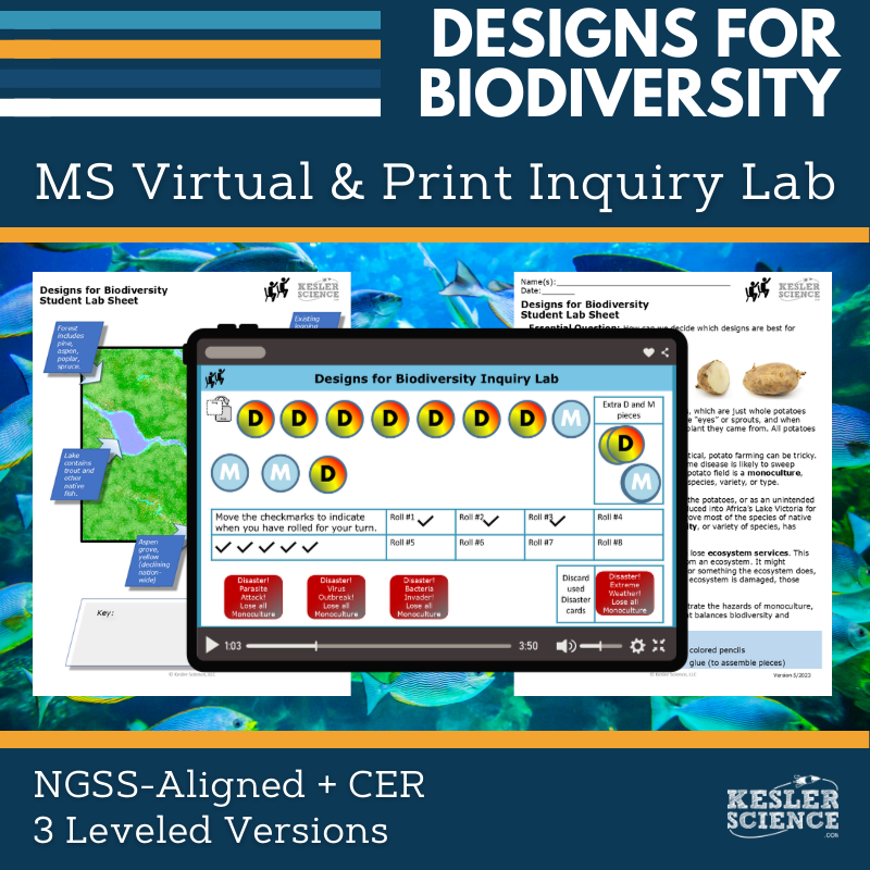Designs for Biodiversity Digital Inquiry Lab - NGSS MS LS2-5