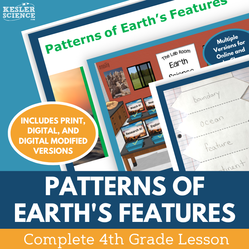 Patterns of Earth's Features - Complete Lesson Plan - 4th Grade