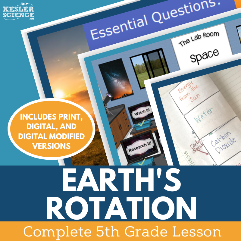 Earth Rotation Project Plan Earth's Rotation - Complete Lesson Plan - Grades 4-6 – Kesler Science Store