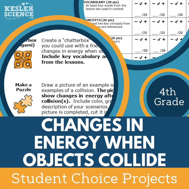 Changes in Energy as Objects Collide - Student Choice Projects - 4th Grade