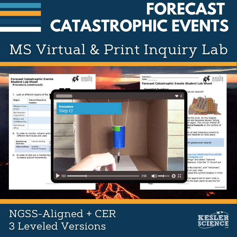 Forecast Catastrophic Events Digital Inquiry Lab - NGSS MS ESS3-2