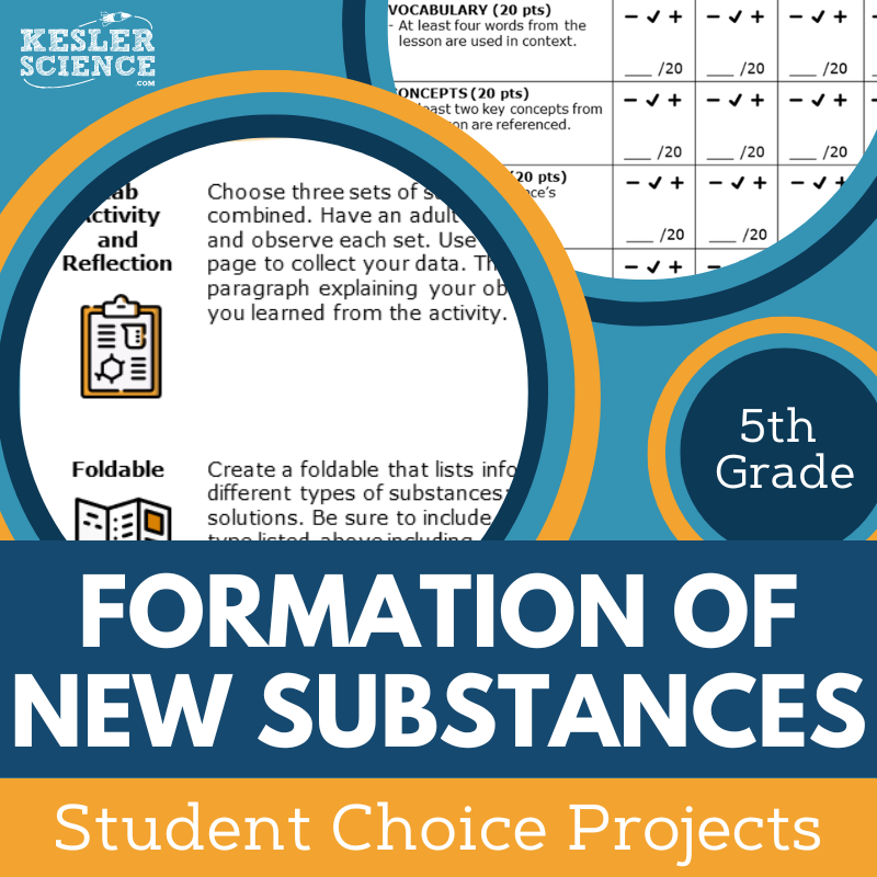 Formation of New Substances - Student Choice Projects - 5th Grade