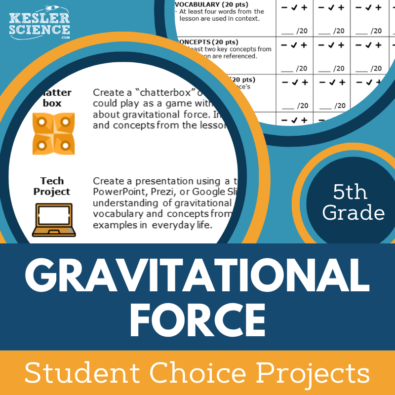 Gravitational Force - Student Choice Projects - 5th Grade