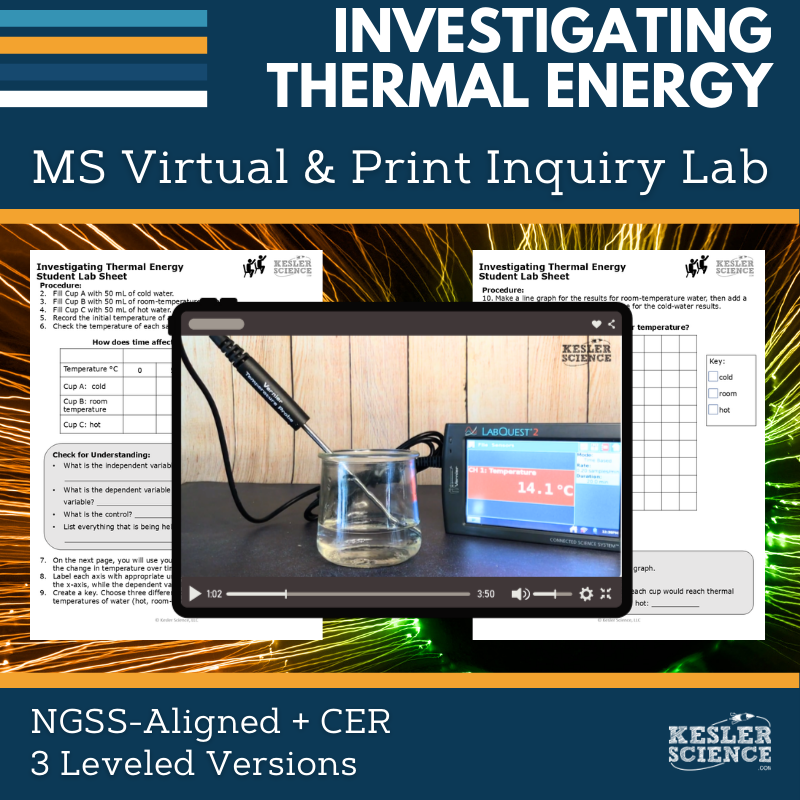 Investigating Thermal Energy Digital Inquiry Lab - NGSS MS PS1-4
