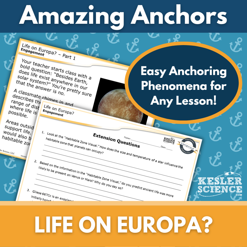 Amazing Anchors Conditions for Life to Exist (Life on Europa) - MS 6-8