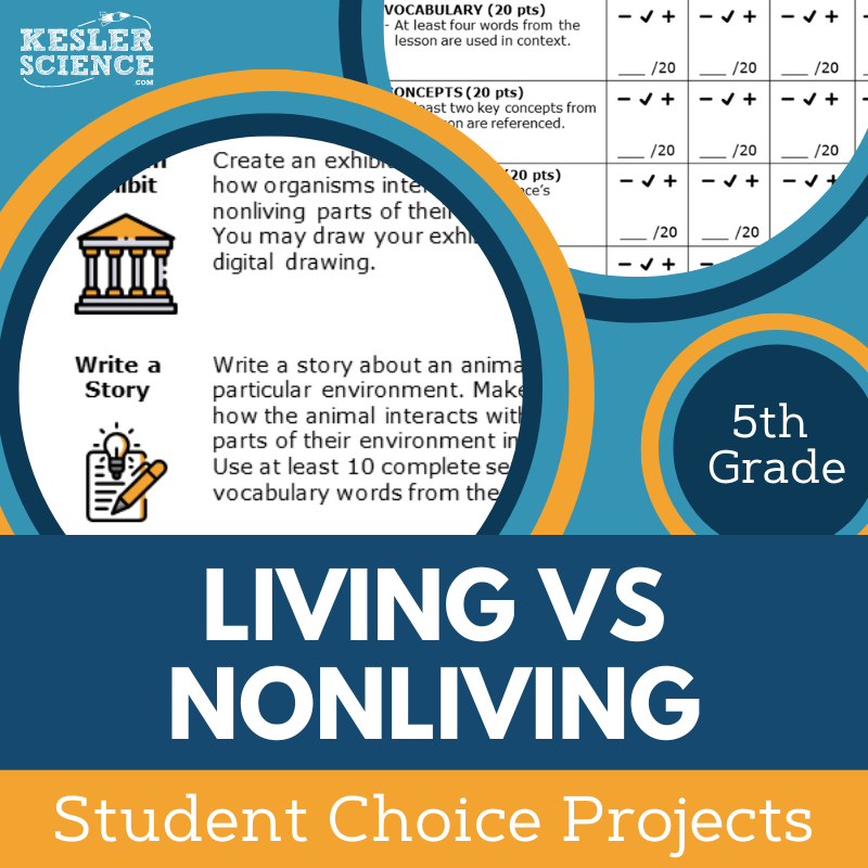 Living vs Nonliving - Student Choice Projects - 5th Grade