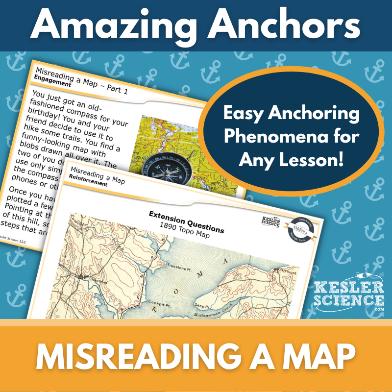 Amazing Anchors Topographic Maps (Misreading a Map) - MS 6-8