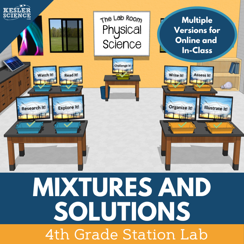 Mixtures & Solutions - Student-Led Station Lab - 4th Grade