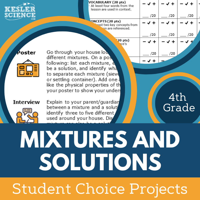 Mixtures & Solutions - Student Choice Projects - 4th Grade
