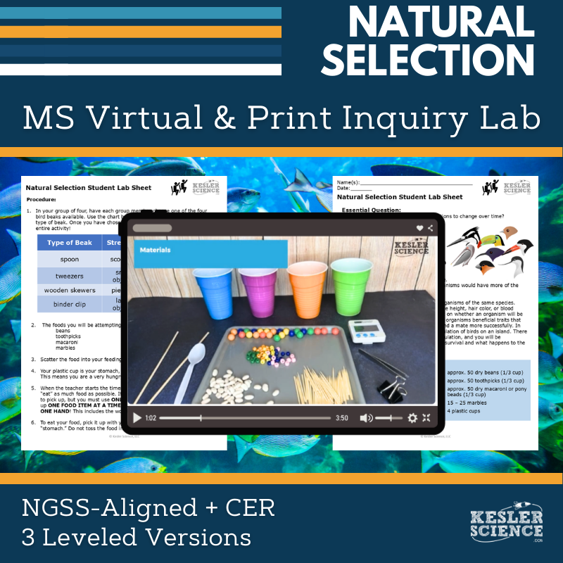 Natural Selection Digital Inquiry Lab - NGSS MS LS4-4
