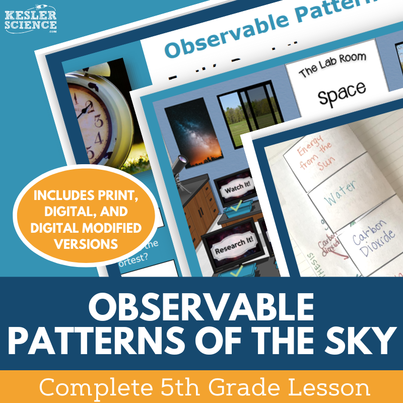 Observable Patterns of the Sky - Complete Lesson Plan - 5th Grade