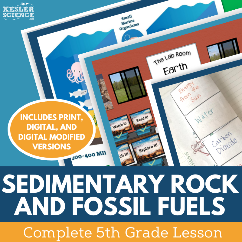 Sedimentary Rock & Fossil Fuels - Complete Lesson Plan - 5th Grade