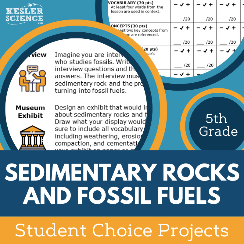Sedimentary Rocks & Fossil Fuels - Student Choice Projects - 5th Grade
