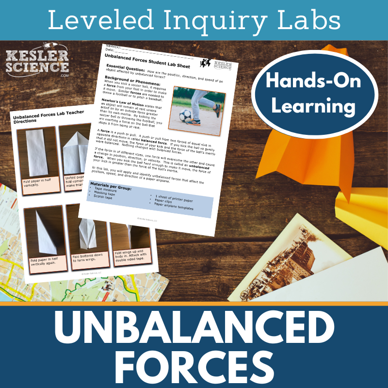 Balanced & Unbalanced Forces Inquiry Lab - MS 6-8 Science TEKS