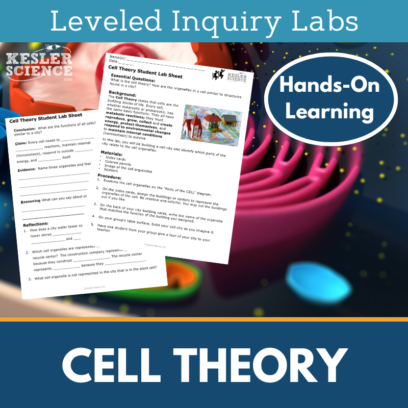 Cell Theory Inquiry Lab - NGSS LS1-1, TEKS 6-8