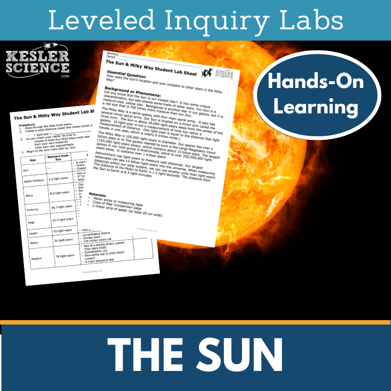 The Sun Inquiry Lab - MS 6-8 Science