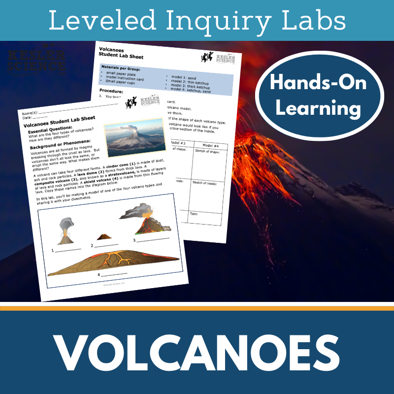 Volcanoes Inquiry Lab - MS 6-8 Science