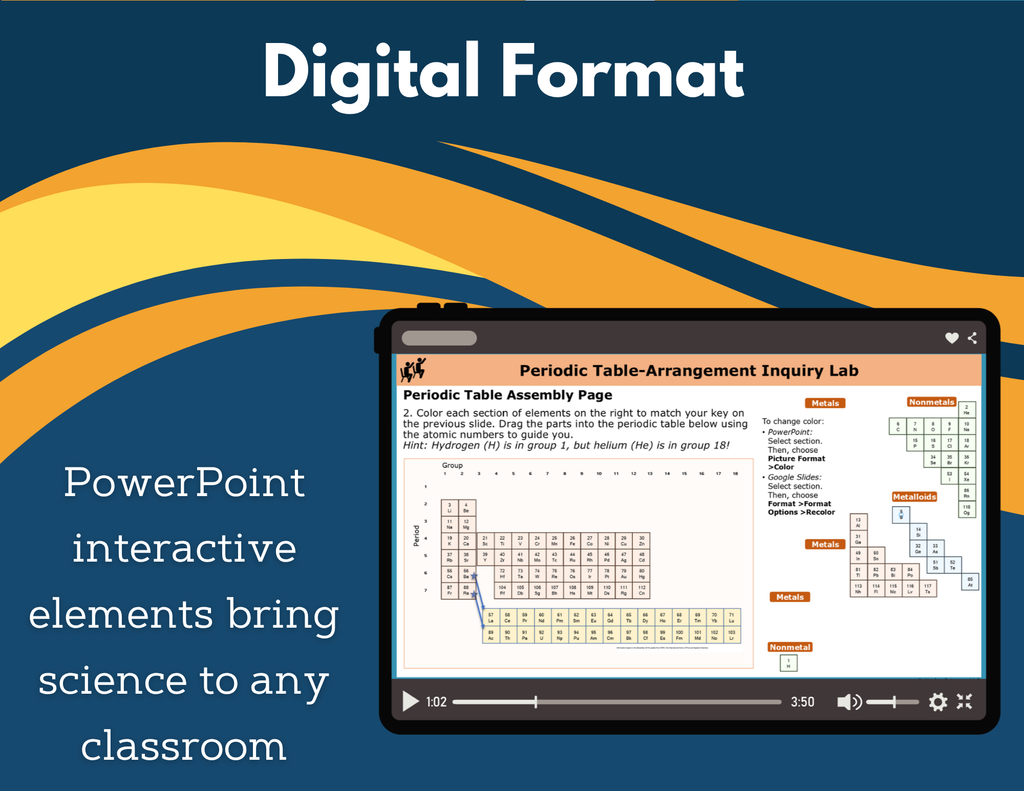 Periodic Table - Reactivity Digital Inquiry Lab - MS 6-8
