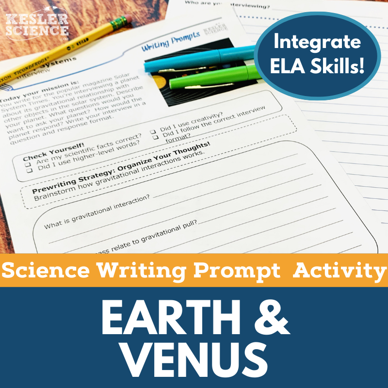Writing Prompts - Earth & Venus - MS 6-8