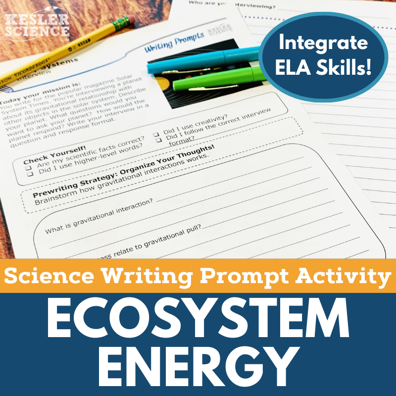 Writing Prompts - Ecosystem Energy - MS 6-8