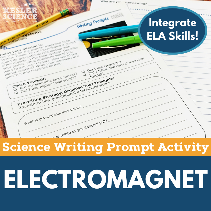 Writing Prompts - Electromagnet - MS 6-8 NGSS