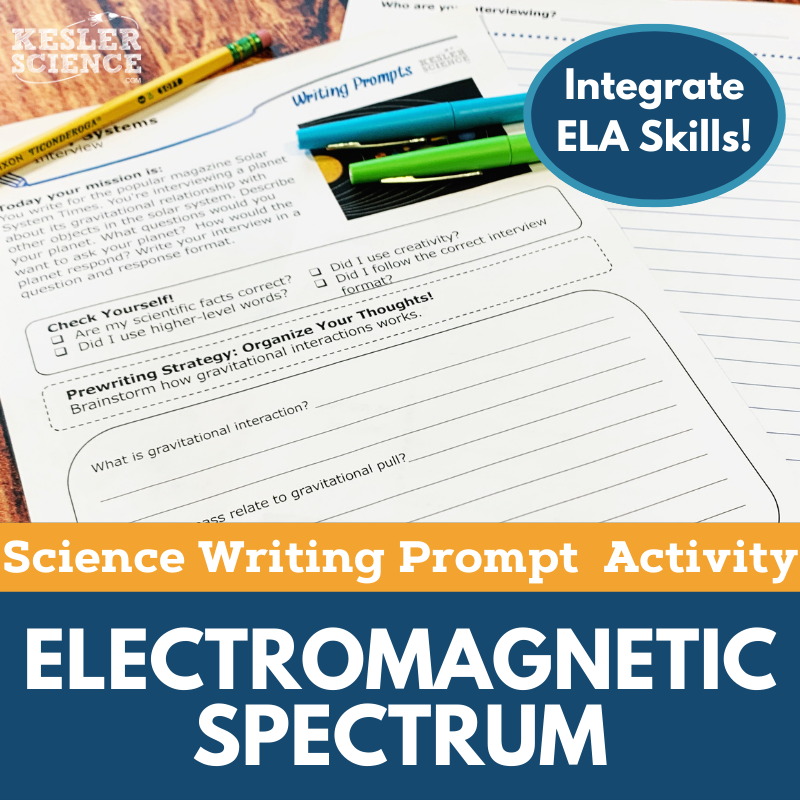 Writing Prompts - Electromagnetic Spectrum - MS 6-8