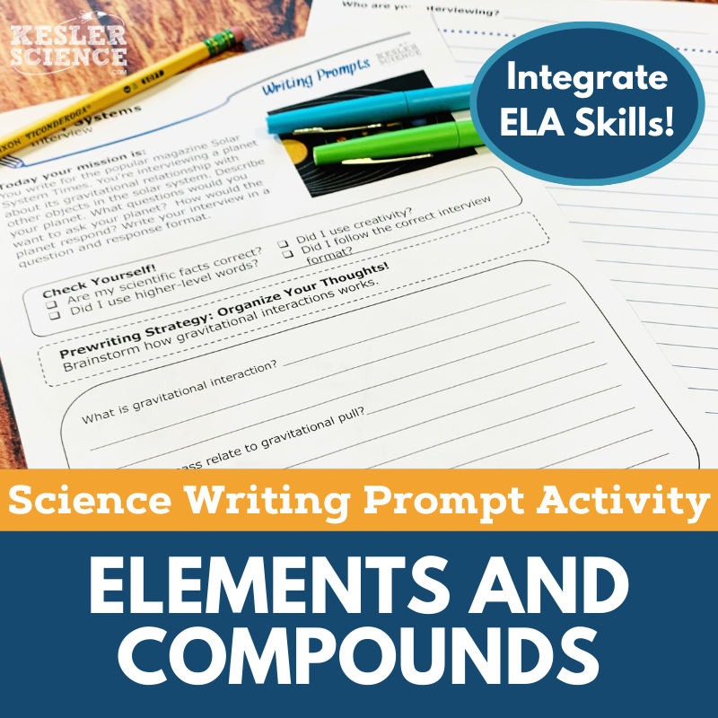 Writing Prompts - Elements & Compounds - MS 6-8