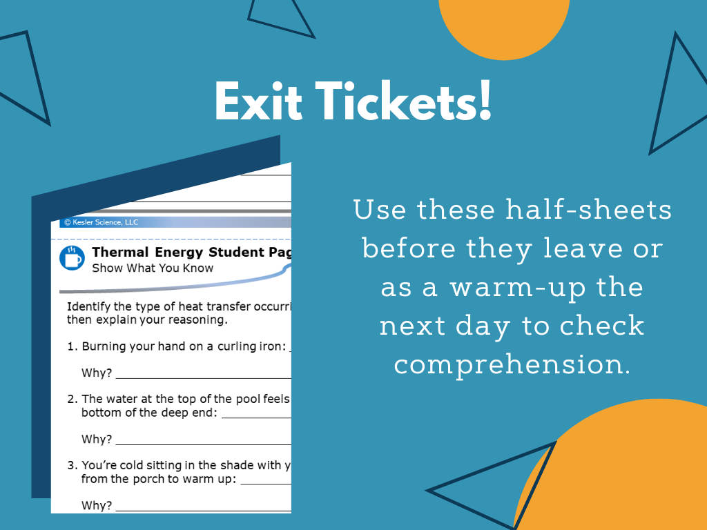 MS 6th 7th 8th - Thermal Energy - Sub Plans